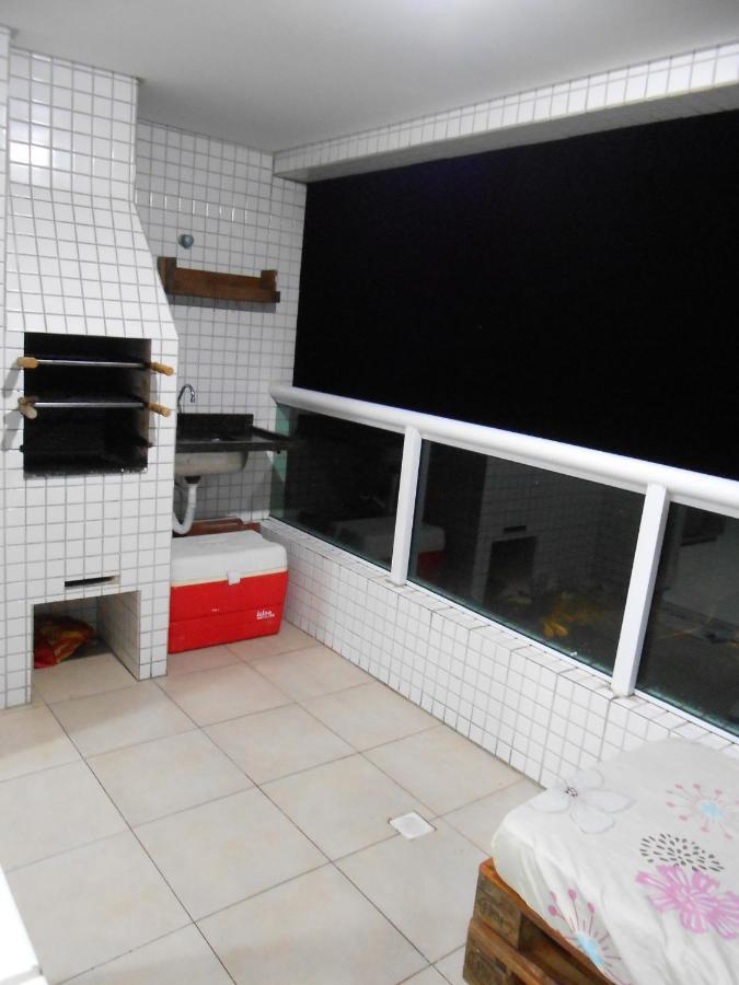 Apto Varanda Gourmet Frente Ao Mar Praia Grande (Santos) Esterno foto